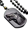 Black Wolf Obsidian Necklace